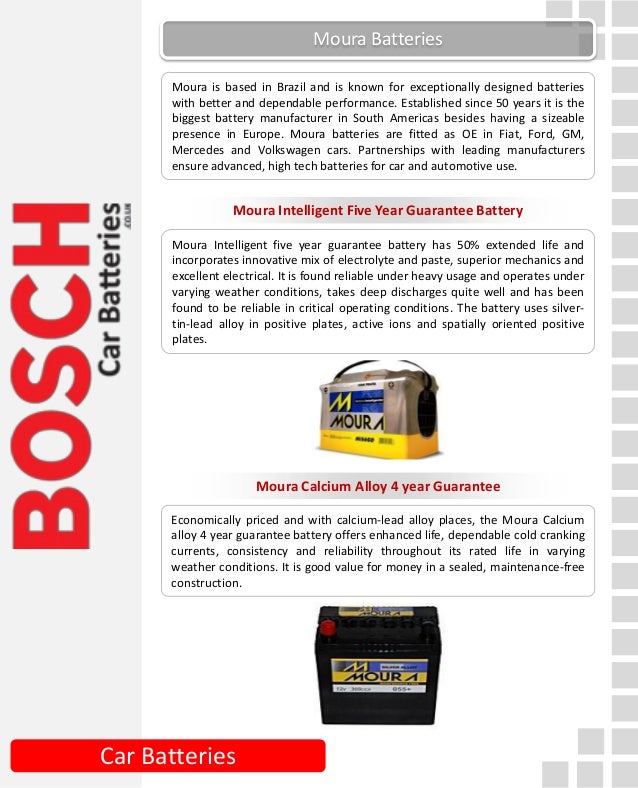 What are some well-known manufacturers of automotive batteries?