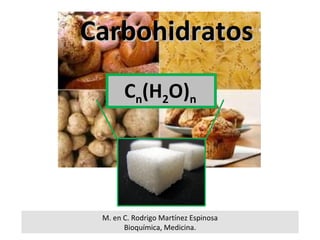 C n (H 2 O) n   M. en C. Rodrigo Martínez Espinosa Bioquímica, Medicina. Carbohidratos 