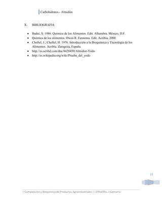 Carbohidratos   almidon
