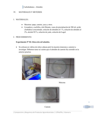 Carbohidratos   almidon
