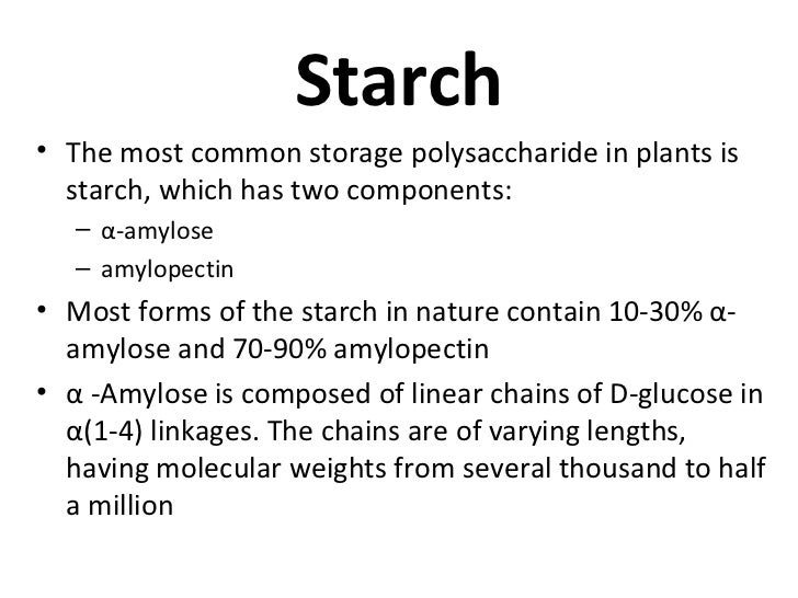 carbohydrate 2 amylopectin is a form of starch which has