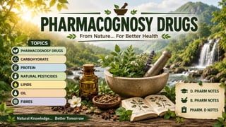 Pharmacognosy of crude drugs in carbohydrates