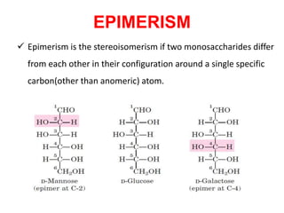 Epimerization Examples Chemistry of Carbohydrate for first year students | PPTX