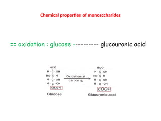 Chemical properties of monosccharides
 