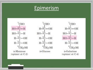 Epimerization Examples corbohydrates chemistry structure of isomerism | PDF