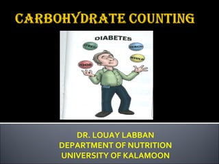 DR. LOUAY LABBAN DEPARTMENT OF NUTRITION UNIVERSITY OF KALAMOON 