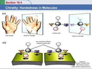 Section 18.4
Chirality: Handedness in Molecules
Return to TOC
Copyright ©2016 Cengage Learning. All Rights Reserved. 17
 