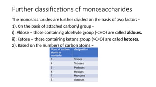 chemistry of carbohydrates and its properties | PPTX