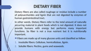 Comprehensive Overview of Carbohydrates, Diabetes, and Dietary Fiber | PPTX
