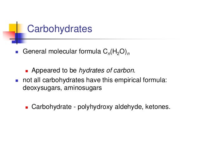 Carbohydrates Summary Carbohydrates Summary