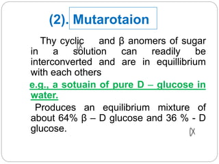 Mutarotation Example Carbohydrates | PPTX