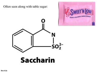 Box 8-2a
Often seen along with table sugar:
 