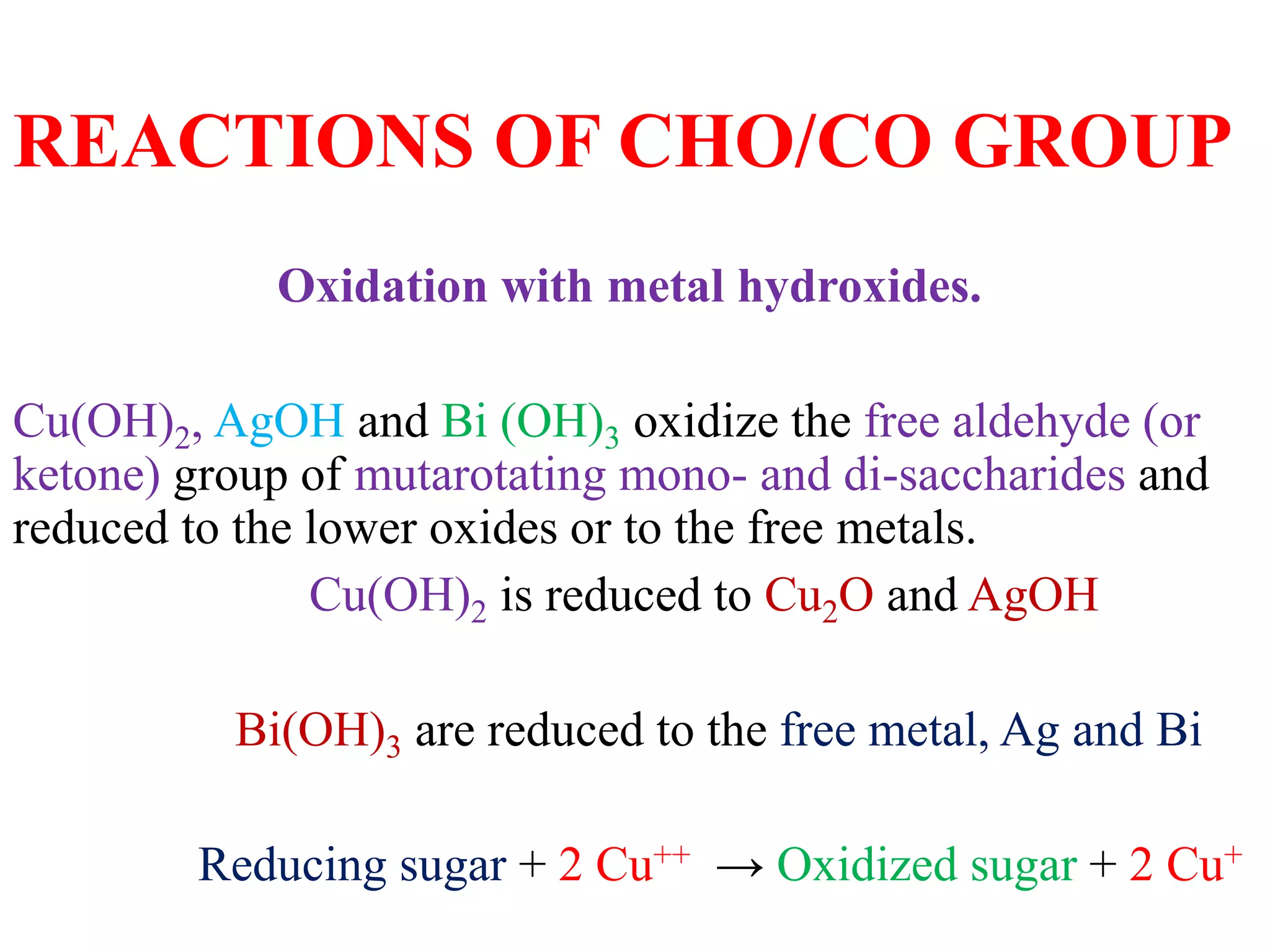Reactions Of Carbohydrates | PPTX