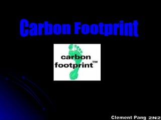 Carbon Footprint Clement Pang 2N2 