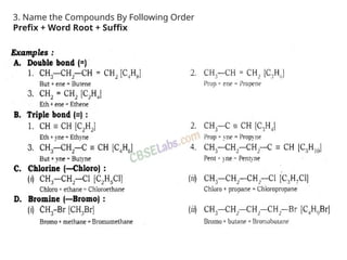 3. Name the Compounds By Following Order
Prefix + Word Root + Suffix
 