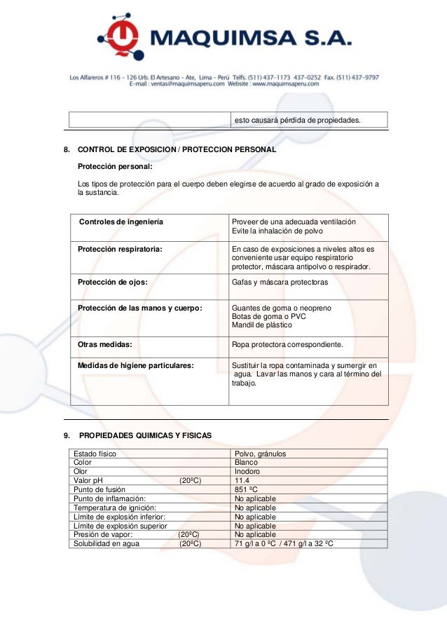 Carbonato de sodio hoja seguridad Carbonato de sodio hoja seguridad