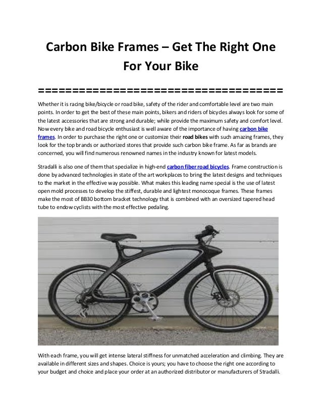 Carbon bike frames get the right one for your bike