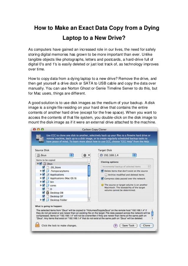 Carbon copy cloner disk space