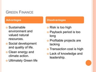 Carbon credit and green finance | PPTX