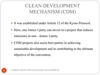 Carbon Credit for Sustainable Development | PPTX