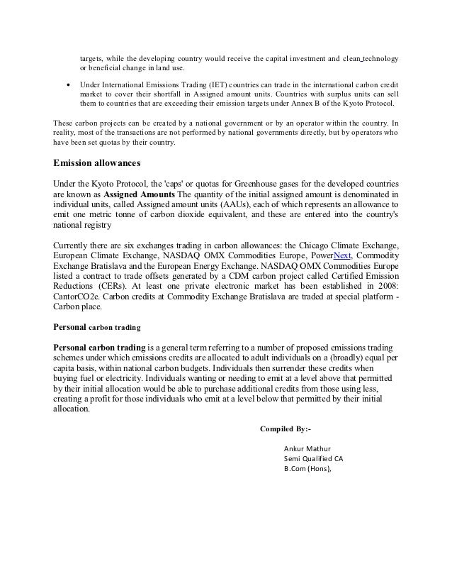 Carbon offsets picture