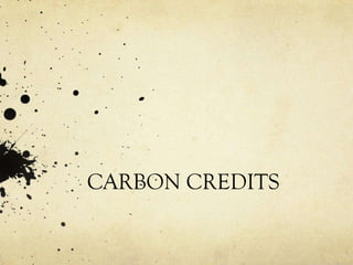 CARBON CREDITS
 