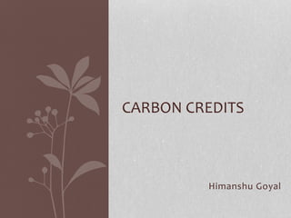 Himanshu Goyal
CARBON CREDITS
 