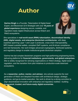 carbon credits and green bonds tokenization - By Garima Singh | PDF