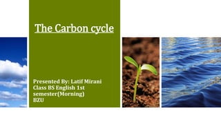 The Carbon cycle
Presented By: Latif Mirani
Class BS English 1st
semester(Morning)
BZU
 