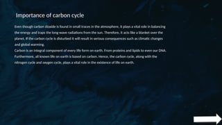 carbon cycle a presentation on geography | PPTX