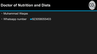 Doctor of Nutrition and Diets
• Muhammad Waqas
• Whatsapp number 923058055403
 