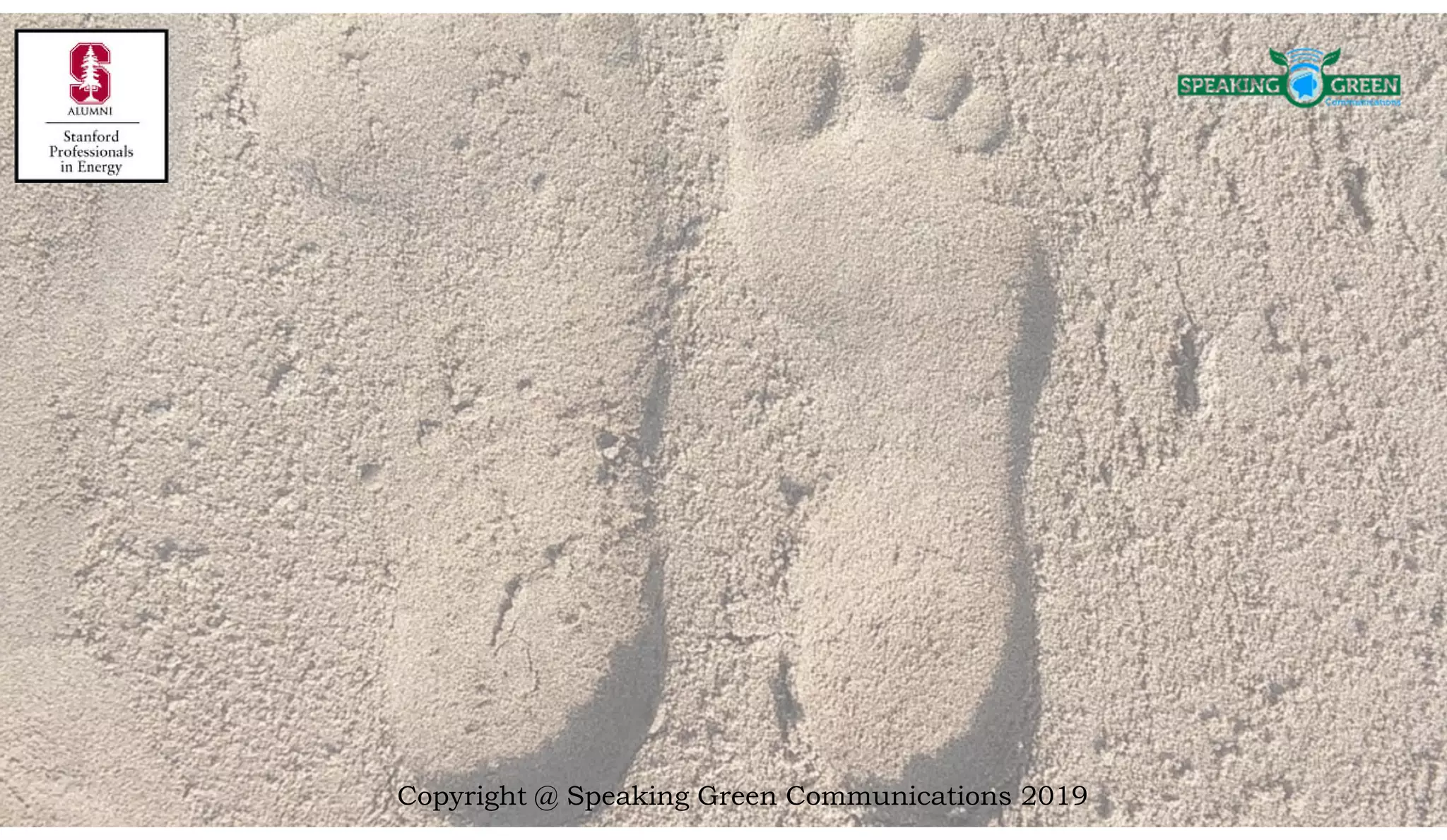 Copyright @ Speaking Green Communications 2019
 
