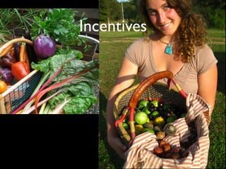 Incentives



•   abundant fruits/veggies
 