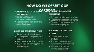 CARBON FOOTPRINT: ECOLOGICAL FOOTPRINT Interrelationship, Examples ...