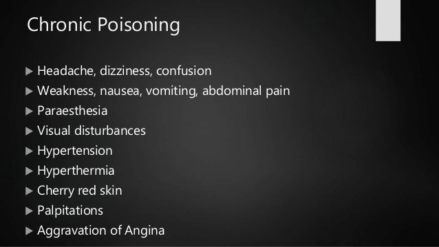 chronic carbon monoxide symptoms of chronic carbon monoxide symptoms of