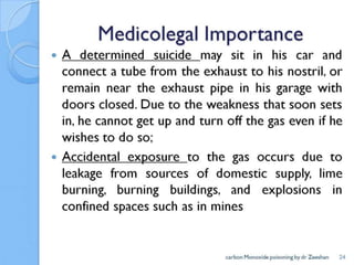 Carbon monoxide (asphyxiant) poisoning / silent killer | PPTX