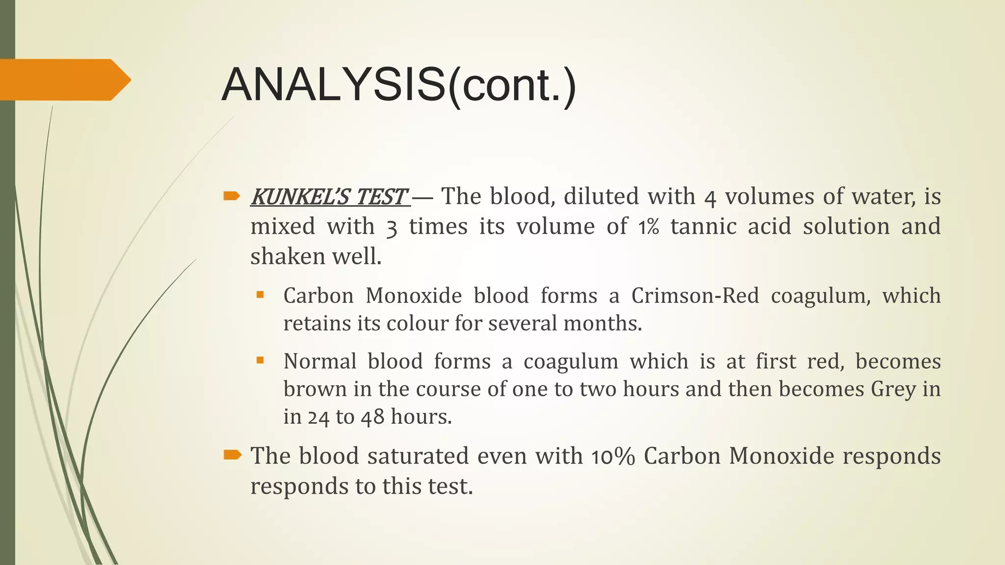 Normal Co Carbon monoxide poisoning, its causes and symptoms in a dead body | PPTX
