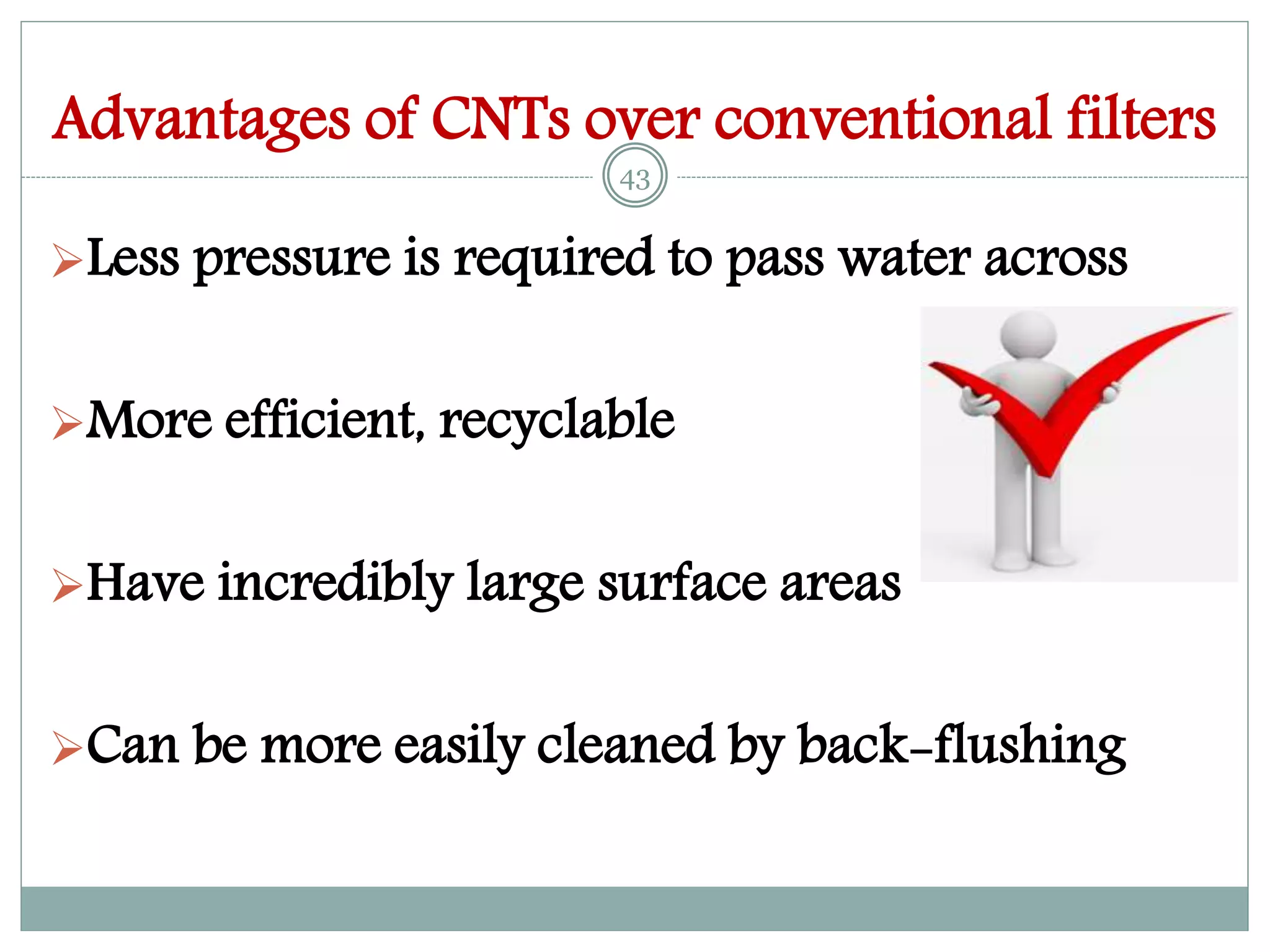 CARBON NANOTUBE FILTERATION FOR WATER PURIFICATION PPT