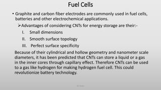 Fuel Cells
• Graphite and carbon fiber electrodes are commonly used in fuel cells,
batteries and other electrochemical app...