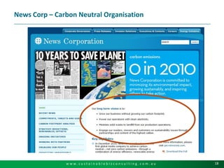 News Corp – Carbon Neutral Organisation