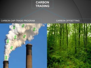 CARBON
TRADING
CARBON CAP-TRADE PROGRAM CARBON OFFSETTING
 