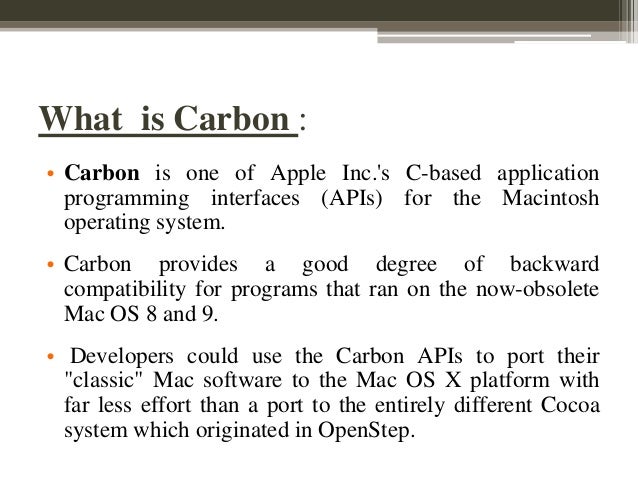 Carbon For Mac Os X Carbon For Mac Os X