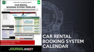 Car Booking System Calendar Spreadsheet | PDF