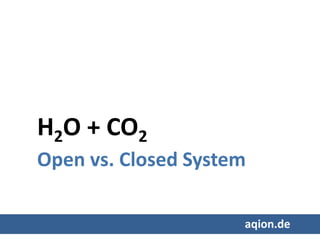H2O + CO2
Open vs. Closed System
aqion.de
 