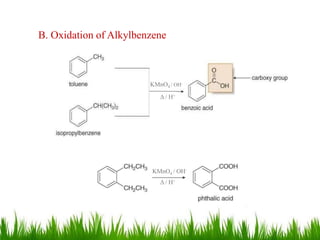 B. Oxidation of Alkylbenzene
KMnO4 / OH-
Δ / H+
Δ / H+
KMnO4 / OH-
16
 