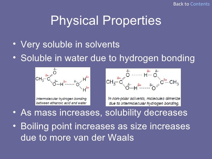 Image result for PHYSICAL PROPERTIES OF ALKANOIC ACIDS