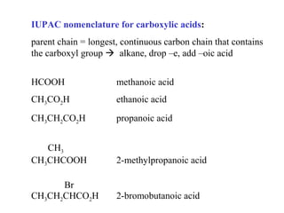 Carboxylic acids | PPT | Chemistry | Science