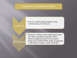 Carbunco: tipos y tratamiento | PPTX
