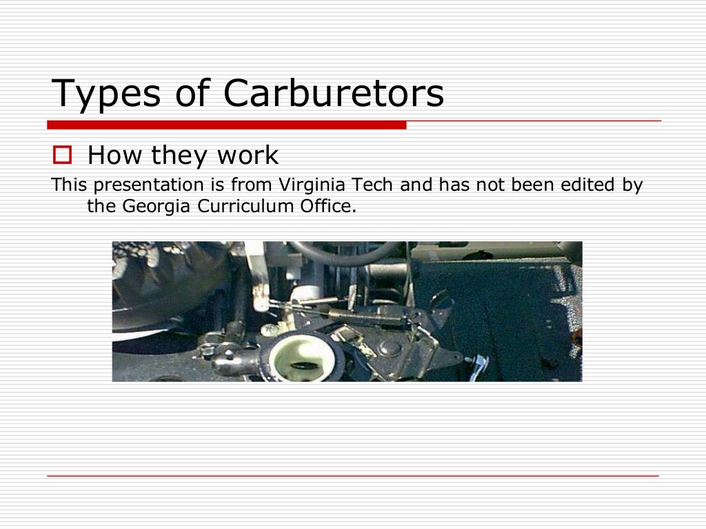 What Are The Different Types Of Carburetors