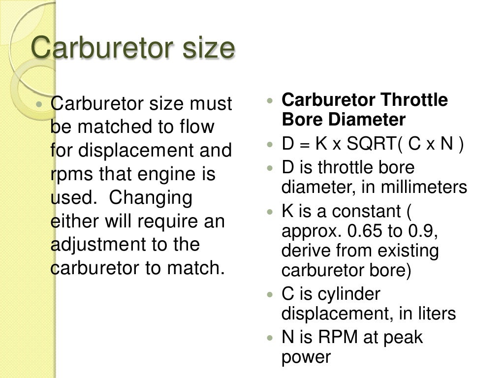 Carburetor Theory